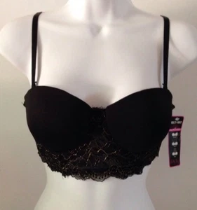 Neu mit Etikett Betty Jade Balconette Mehrwege-BH schwarz/gold Größe 34B Stil DB25797 - Bild 1 von 6