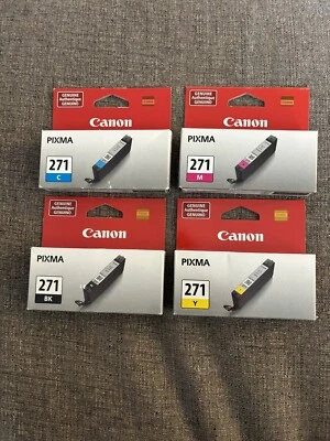 Canon CLI-271 Black Cyan Magent Yellow Ink Cartridges NEW /SEALED! - Изображение 1 из 4