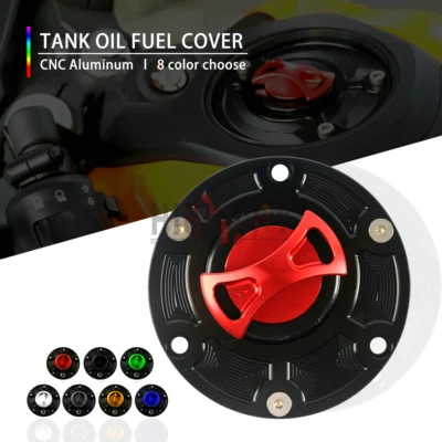 Motorcycle Keyless Tank Fuel Gas Caps Cover FOR aprilia RSV 1000R FACTORY 04-08 - Image 1 of 4