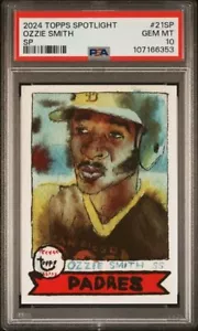 2024 Topps Spotlight de Friedman variación de imagen #21 SP Ozzie Smith PSA 10 Pop 4 - Imagen 1 de 2