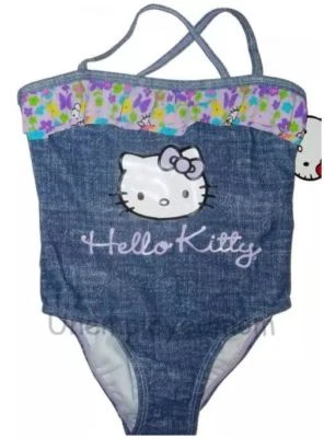 Bathing Suit Girls Hello Kitty one piece Swim wear Beach Kids youth Swimsuit  - Image 1 of 2