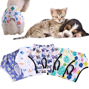Physiological Pants for Female Dogs Pet Cat Dog Sanitary Nappy Diaper Underwear - Picture 1 of 27