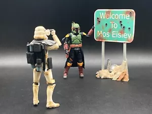 CUSTOM Mos Eisley STAR WARS TATOOINE SIGN for 3.75" FIGURE DIORAMA DISPLAY (D76) - Picture 1 of 3
