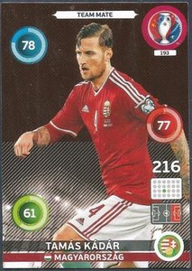 PANINI EURO 2016 ADRENALYN XL CARD- #193-MAGYARORSZAG-HUNGARY-TAMAS KADAR