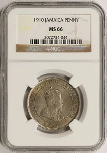 Jamaica One Penny 1910 NGC MS66 - Imagen 1 de 4