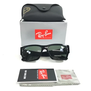 Ray-Ban Sunglasses RB0947S CARLOS 901/58 Black Square Frames w/ Polarized Green - Picture 1 of 16