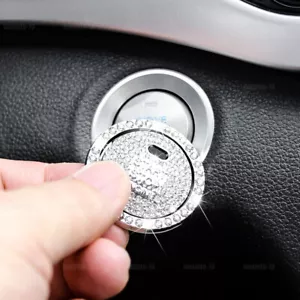 Car Auto Bling Decorative Button Start Switch Diamond Ring Cap Cover Accessories - Picture 1 of 11