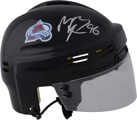 Mikko Rantanen Colorado Avalanche Autographed Black Mini Helmet Cover