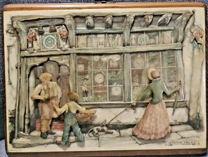 Anton Pieck, 3D Shadow Box Art - The Clock Shop - Used - Picture 1 of 5