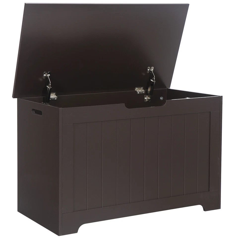 Toy Box Entryway Storage Chest Bench Double Safety Hinge Organizer Furniture  - Image 1 of 4
