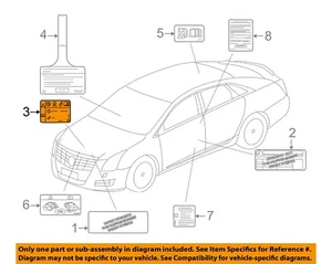 GM OEM Label-AC A/C Sticker 20988810 - Bild 1 von 2