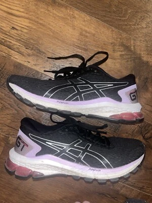 Zapato para correr ASICS GT-1000 para mujer talla 7 1012A651 negro/plata pura Duomax Foto 1 de 4