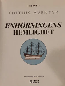 Hergé Tintin Heinornigens Hemlieghet Swedish Uncut sheet of 16 pages RARISSIME - Picture 1 of 12
