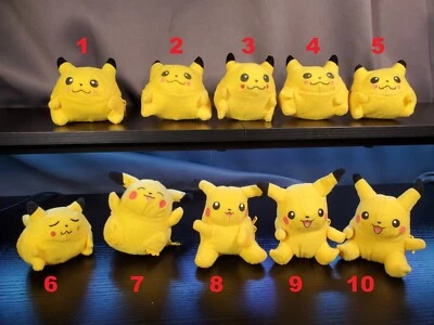 Pokemon Kururin Pikachu Plush Toy Transform Reversible Poke Ball Flip Tomy Yujin - Image 1 of 4