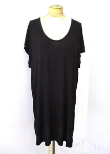 NWT Old Navy Black Tissue Knit Rayon Short Sleeve T-Shirt Sheath Dress 2XL Tall - Imagen 1 de 4