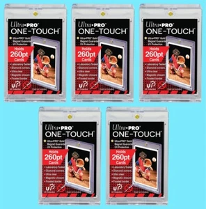 5 Ultra Pro ONE TOUCH 260pt UV Trading Card Holder Case Sports MAGNETIC 84733 - Picture 1 of 1