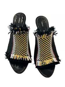 Womens Proenza Schouler Black Multicolour weeve High Heel Slip On size 40 - Picture 1 of 4