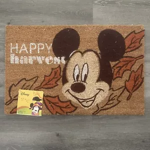 Disney Mickey Mouse Happy Harvest Coir Doormat 18”X28” Outdoor Mat Thanksgiving - Picture 1 of 12