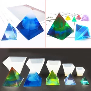 3D Pyramid Silicone Mould DIY Resin Decorative Mold Craft Jewelry Making Mold - Picture 1 of 14