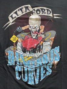 VTG Lita Ford Dangerous Curves Tour Single Stitch Tshirt Skull Poison Me XL - Picture 1 of 10