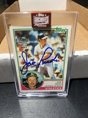 Joe Rudi 2023 Topps Archive Signature Series Retired Player 32/67 TOPPS 1983 A's - Изображение 1 из 2