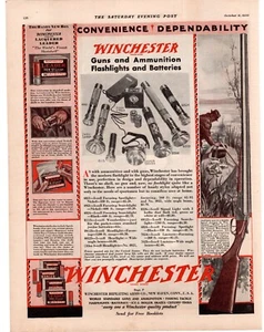 1930 Winchester Guns & Ammunition Convenience Dependability Single Page Print Ad - Picture 1 of 1