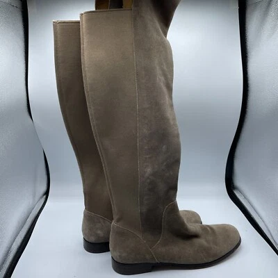 Botas hasta la rodilla de gamuza gris Corso Como para dama talla 8 M Foto 1 de 4