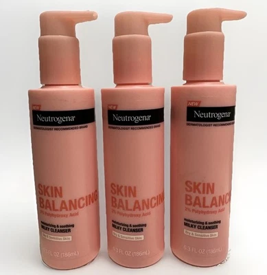 Paquete de 3: Limpiador lechoso equilibrador de la piel Neutrogena piel seca y sensible 6,3 fl oz Foto 1 de 4
