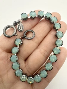 vintage catherine popesco Crystal bracelet France Signed 7.5” - Picture 1 of 6