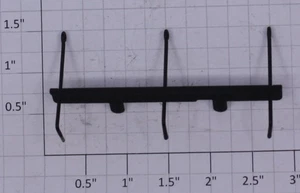 Lionel 18301-18 FM Short Black Handrail 3-Stanchion Bracket Assembly - Picture 1 of 1