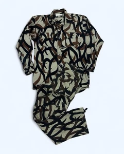 ASAT Camo 2 Piece Set- Button Down Shirt SMALL Pants SMALL Vintage - Picture 1 of 9