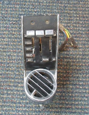 1967 Mustang Original/Used Left Standard AC Heater Control Panel Assembly - Image 1 of 4