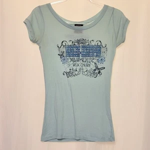 Harley Davidson Powder Blue Graphic Baby Tee Pikeville Ky 2006 Embellished Gr. S - Bild 1 von 7