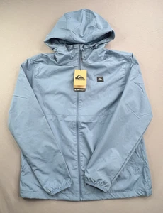 Quiksilver Mens Zip Up Windbreaker Jacket Blue Shadow Sz M - $120 - Picture 1 of 7