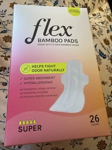Flex Bambus Pads Super 26ct super saugfähige Flügel - Bild 1 von 1