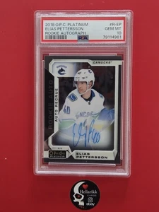 2018-19 Elias Pettersson Platinum Rookie Auto #R-EP Vancouver Canucks RC OPC - Bild 1 von 2