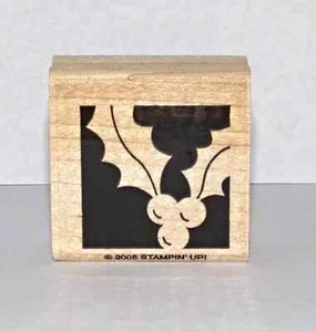 Holly & Berries Single Stamp Christmas Greenery from Stampin Up Holiday Blocks - Picture 1 of 6