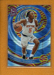 Immanuel Quickley 2022-23 Panini Spectra Base Asia Red & Yellow Prizm #128 /75