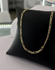 Collar Cadena Eslabón Figaro Oro Amarillo 14K 3MM - Unisex TODOS los Tamaños - ITALIA 14KT - Imagen 1 de 6