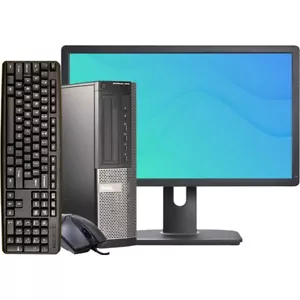 Dell Desktop i5 Computer PC 8GB RAM 500GB HD 22" LCD Monitor Windows 10 Pro WiFi - Picture 1 of 6
