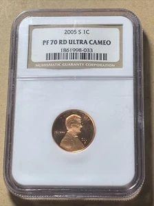 2005 S Proof Lincoln  Cent - NGC  PF 70 RD Ultra Cameo - Picture 1 of 4