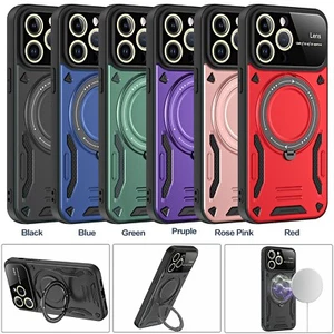 For Samsung Galaxy S24 S23 S22 Ultra S21 S20 FE Magnetic Ring Stand Case Cover - Picture 1 of 20