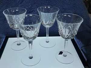 Set of 4 Gorham, Diamond Cut, Lead Crystal, Stemmed Wine Glass; W. Germany; 80's - Picture 1 of 7