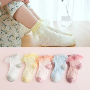 Girls Kids Children Frilly Lace Ankle Wedding School Socks 2 years-8 years 5pack - Picture 1 of 4