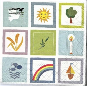 20 SERVIETTEN 3 lg KONFIRMATION KOMMUNION TISCHDEKO DEKO FISCHE FISCH PARTY - Bild 1 von 1