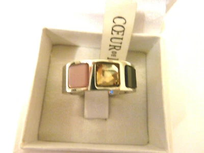 Coeur de Lion DAMEN-RING R 3139, Größe 56 Rosè Bernsteinfarben Schwarz in OVP - Bild 1 von 2