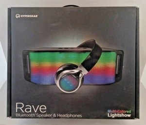 NEW HYPERGEAR RAVE BLUETOOTH SPEAKER & HEADPHONES MULTI-COLORED LIGHTSHOW - Picture 1 of 8