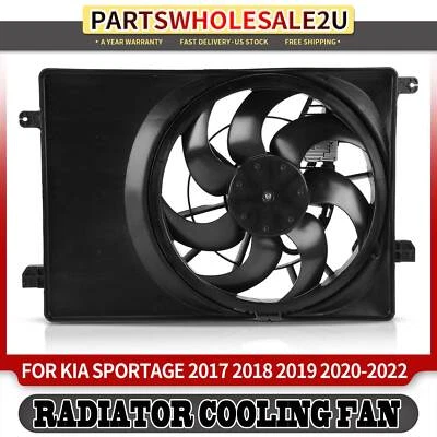 Radiator Fan Assembly for Kia Sportage 2017 2018-2022 6 SPEED INCLUDES RESISTOR - Image 1 of 4