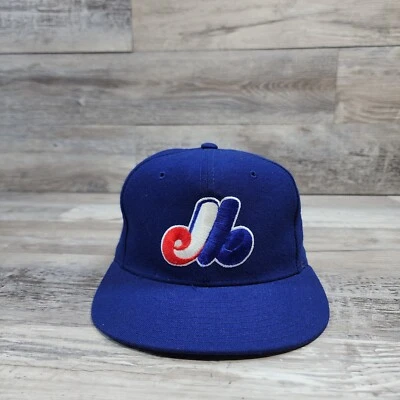 Vintage New Era Montreal Expos Fitted 5950 Diamond Collection Cap Hat Size 6 7/8 - Image 1 of 4