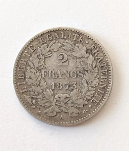 FRANCE - Monnaie 2 Francs Cérès 1873 A - Picture 1 of 2